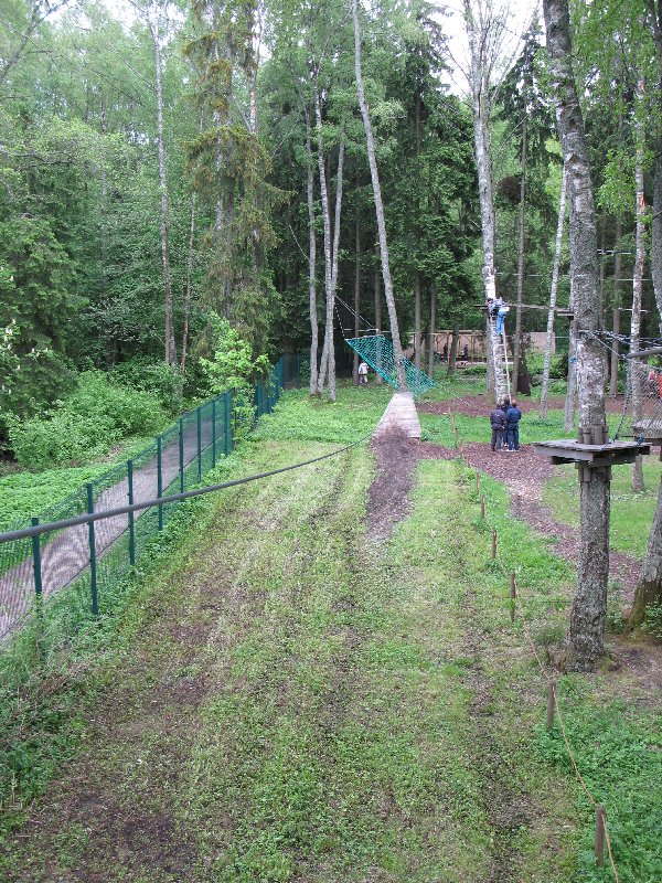 Nõmme seikluspark (Парк приключений Нымме). Спуск со второй трассы