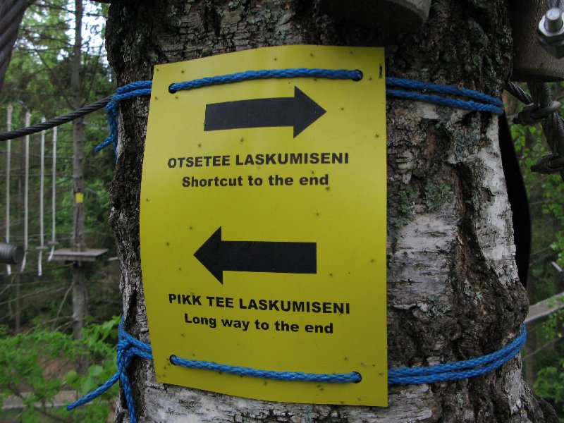 Nõmme seikluspark (Парк приключений Нымме), верёвочные дороги.