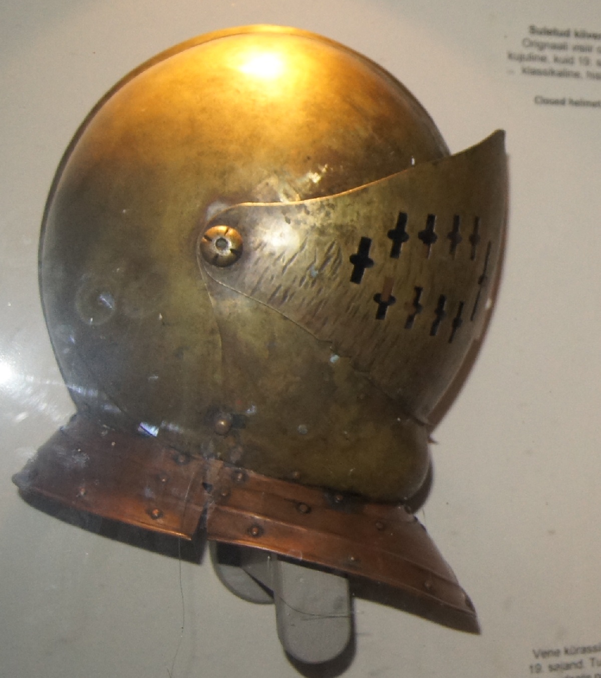 Closed helmet, 16. century.  Rakvere Castle.