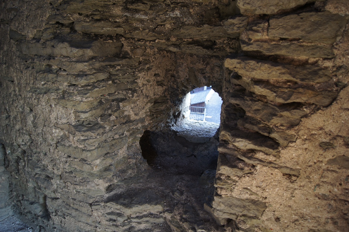 Inside the turret on the fourth floor. Rakvere Castle.