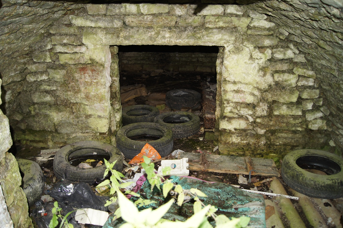 Cellar with low ceilings. Astangu Military Base.
