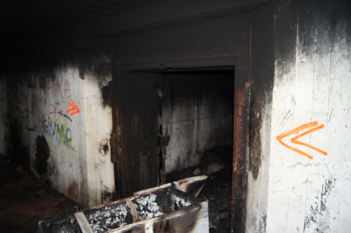 Inside the tunnel.  Astangu Military Base.