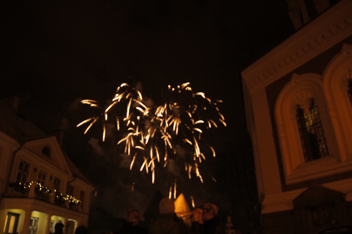 Салют. Новый год 2012, Таллинн, старый город.