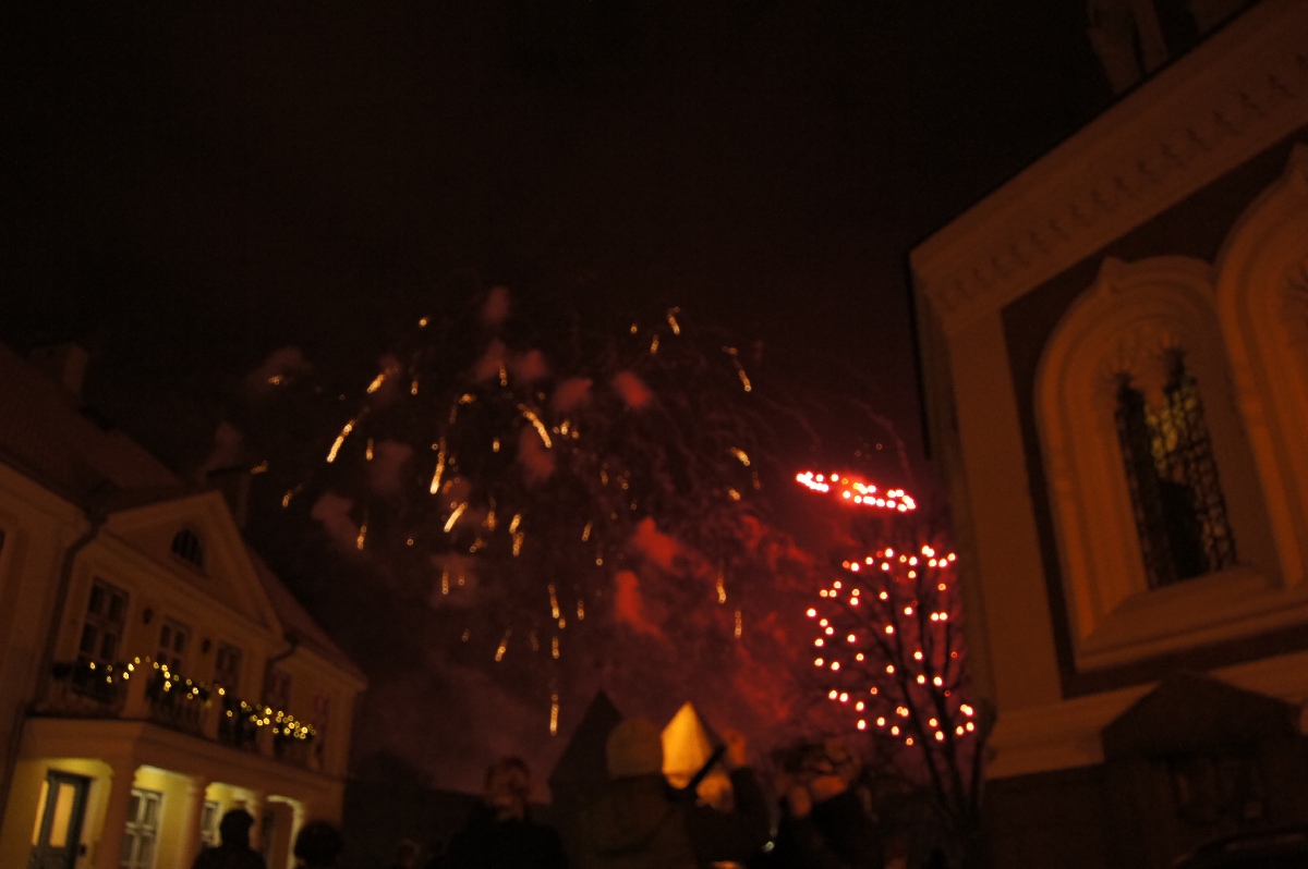 Салют. Новый год 2012, Таллинн, старый город.