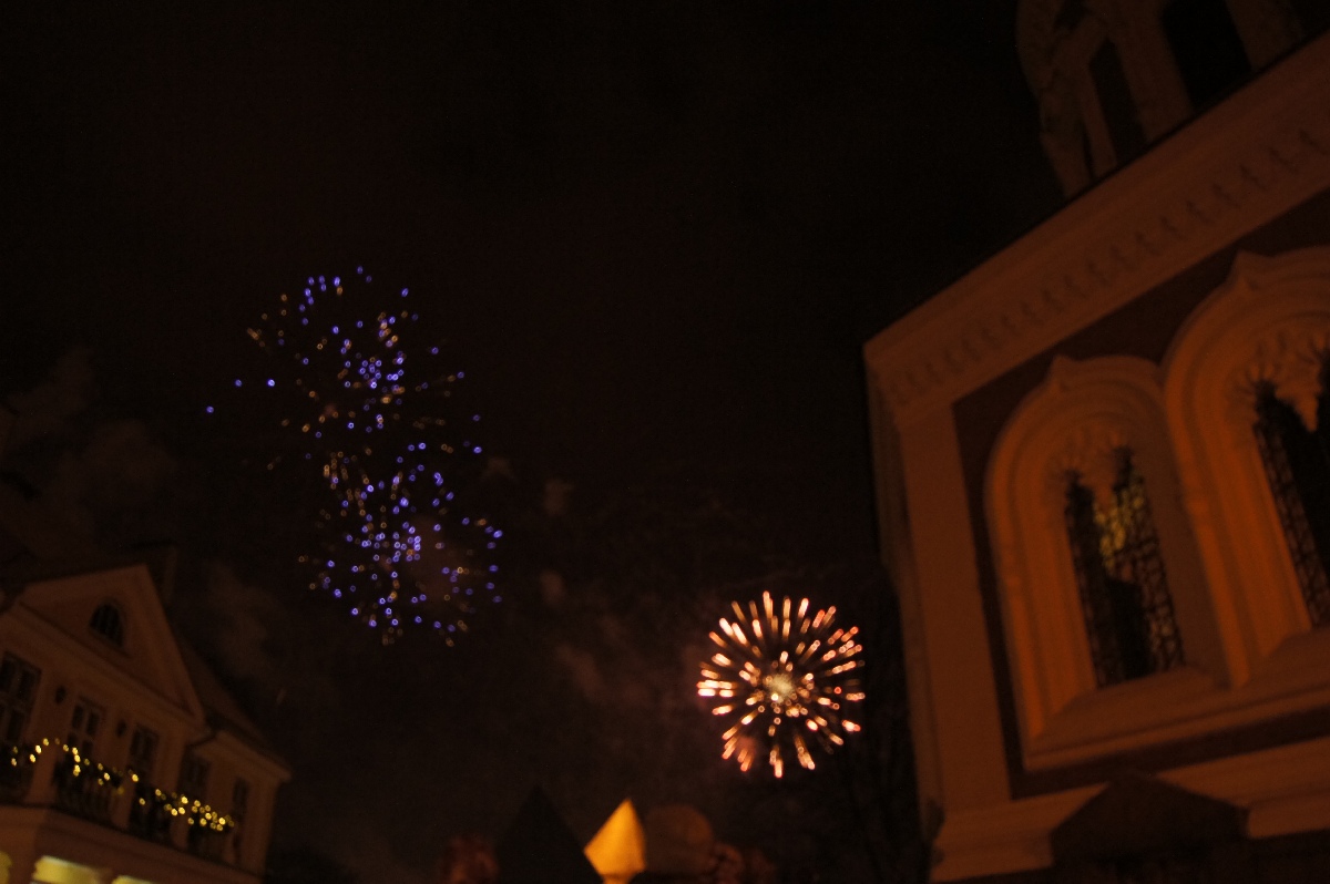 Салют. Новый год 2012, Таллинн, старый город.