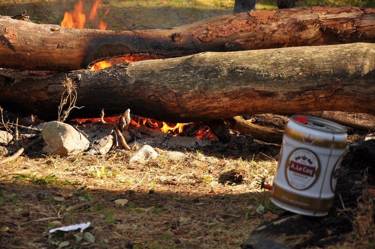 Bonfire.  Matsi rand 2011. Holiday in Estonia, Matsi beach.