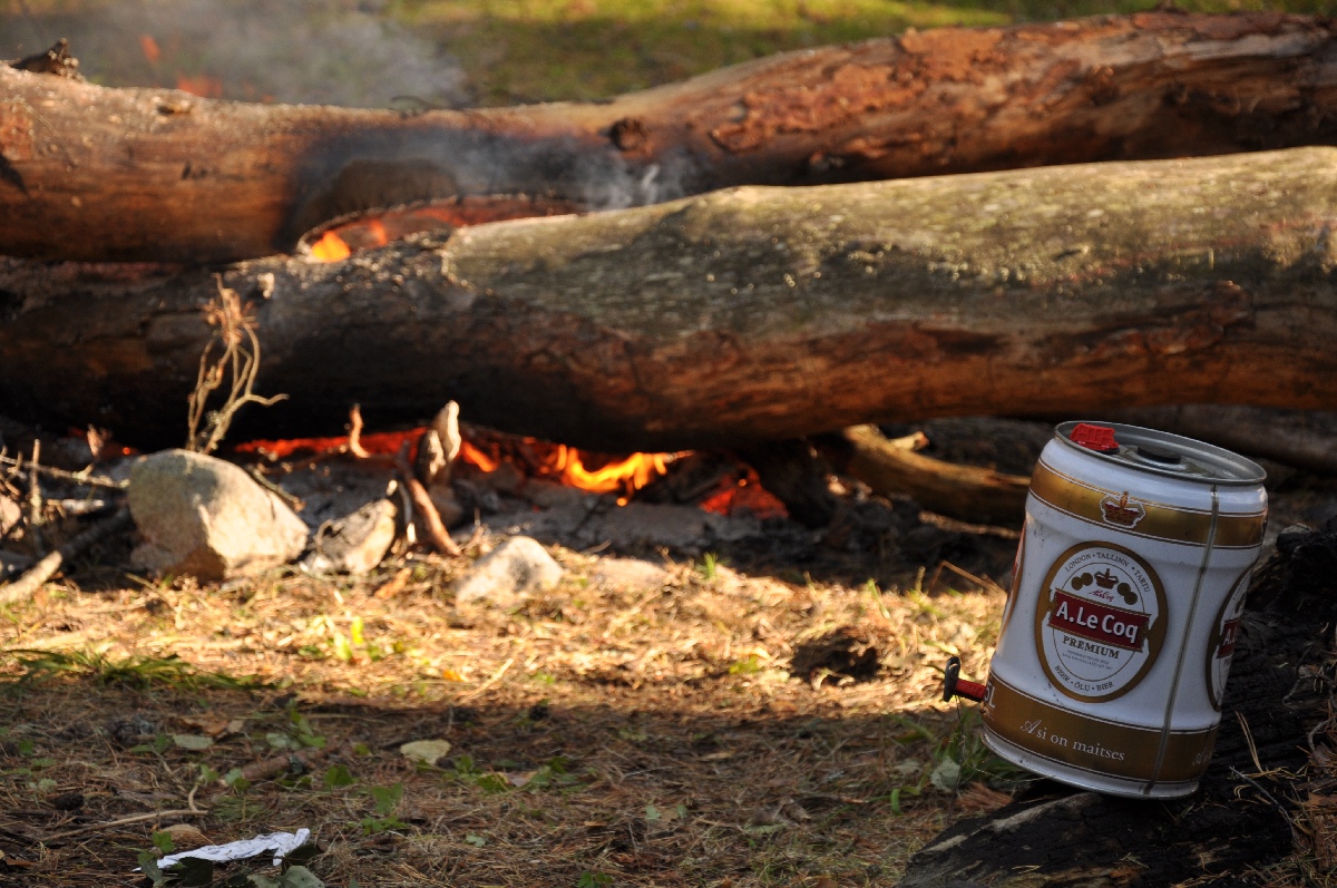 Bonfire.  Matsi rand 2011. Holiday in Estonia, Matsi beach.