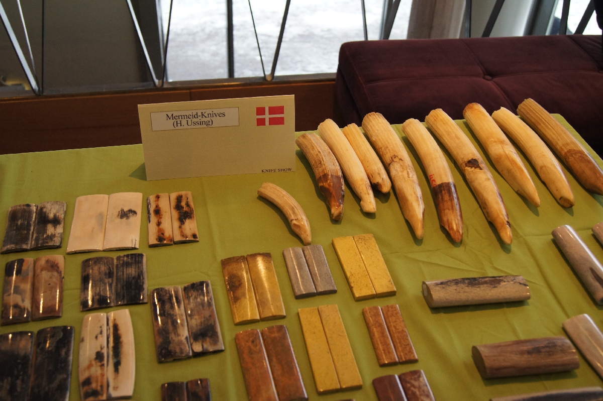 Mermeid-Knives (H. Ussing). Helsinki Knife Show 2012.