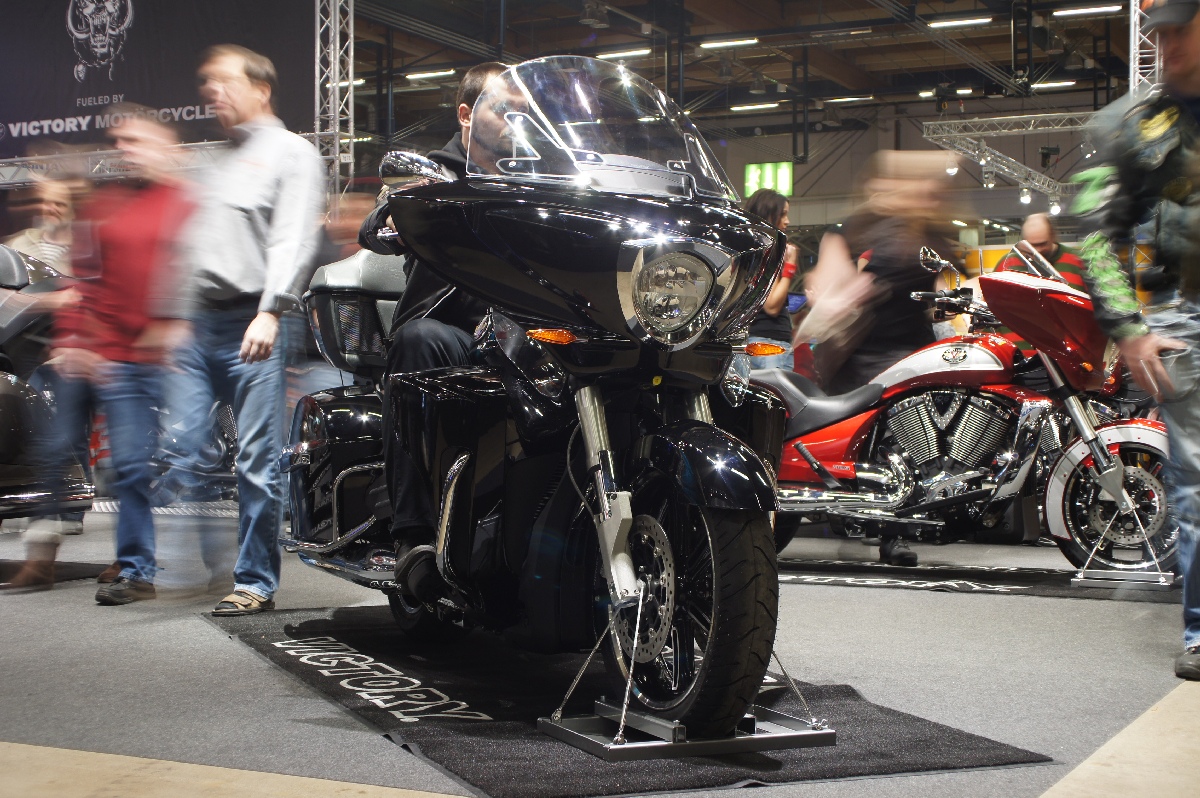 Victory Cross Country Tour. MP 12 Motorcycle Show.