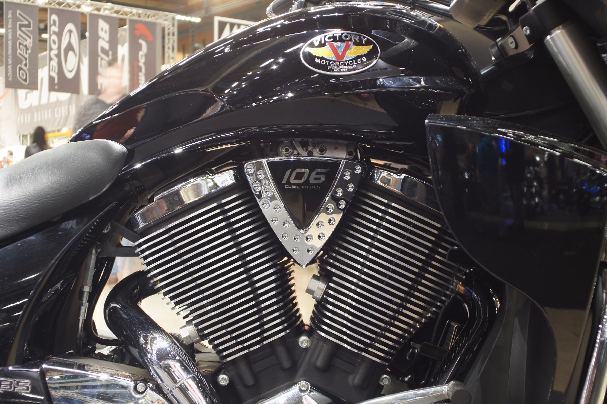 Victory Cross Country Tour. MP 12 Motorcycle Show.