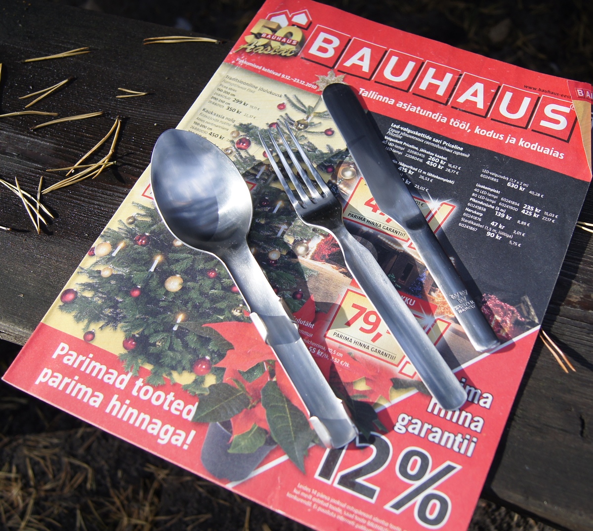 Шведский армейский набор столовых приборов, Пикник в Палдиски. RMK Paldiski. Lõkkekoht Paldiski. 