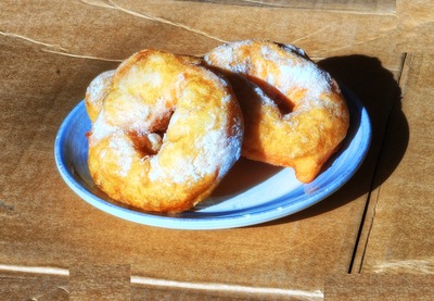 Donuts and green Chinese tea
