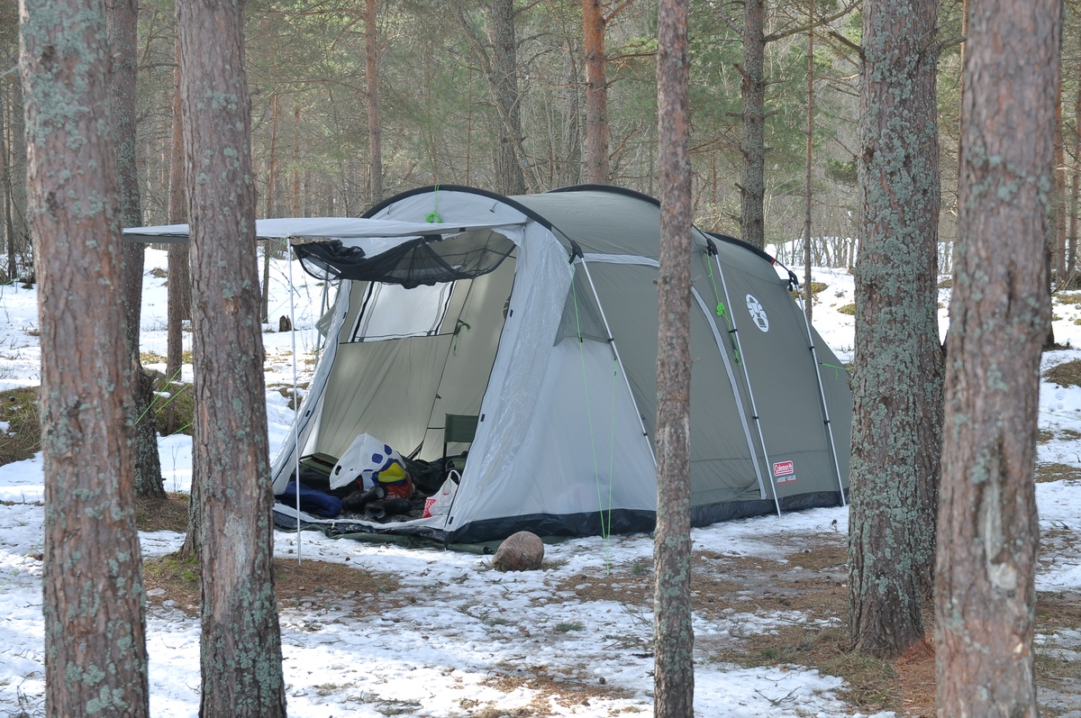 Tent coleman lakeside deluxe 4.  Piknik in Paldiski. RMK Paldiski, Lõkkekoht Paldiski.