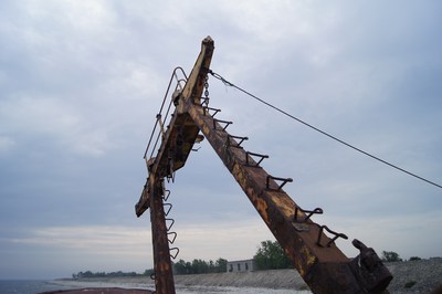 Ржавый корабль острове Осмуссаар