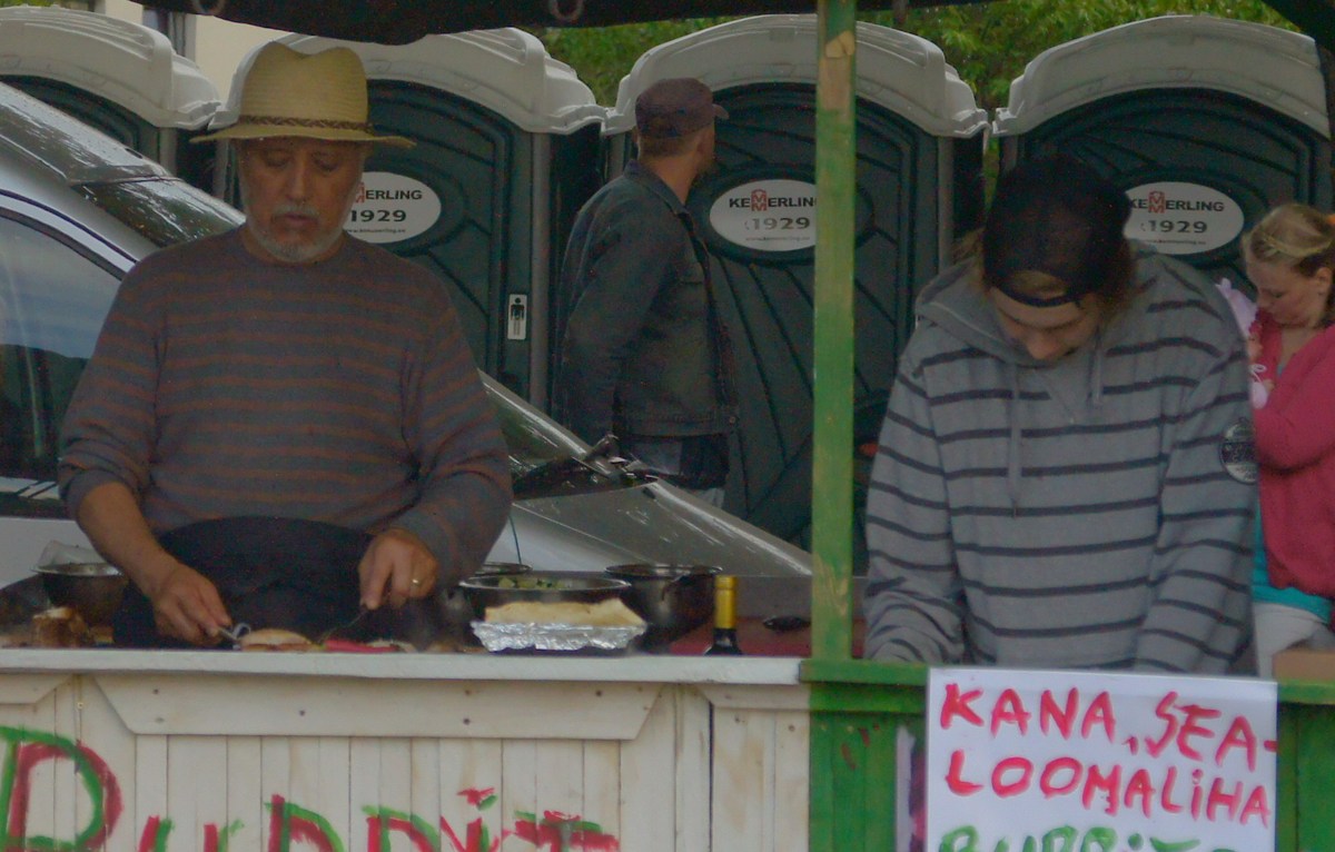 Tent with burrito.  Pärnu Grillfest.
