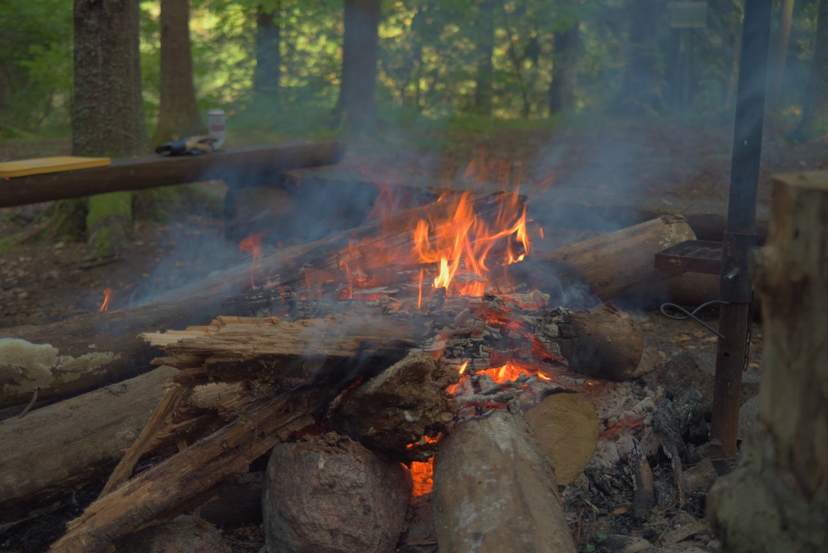 Костёр.  Закрытие сезона, костровое место лесных братьев (metsavenna lõkkekoht).