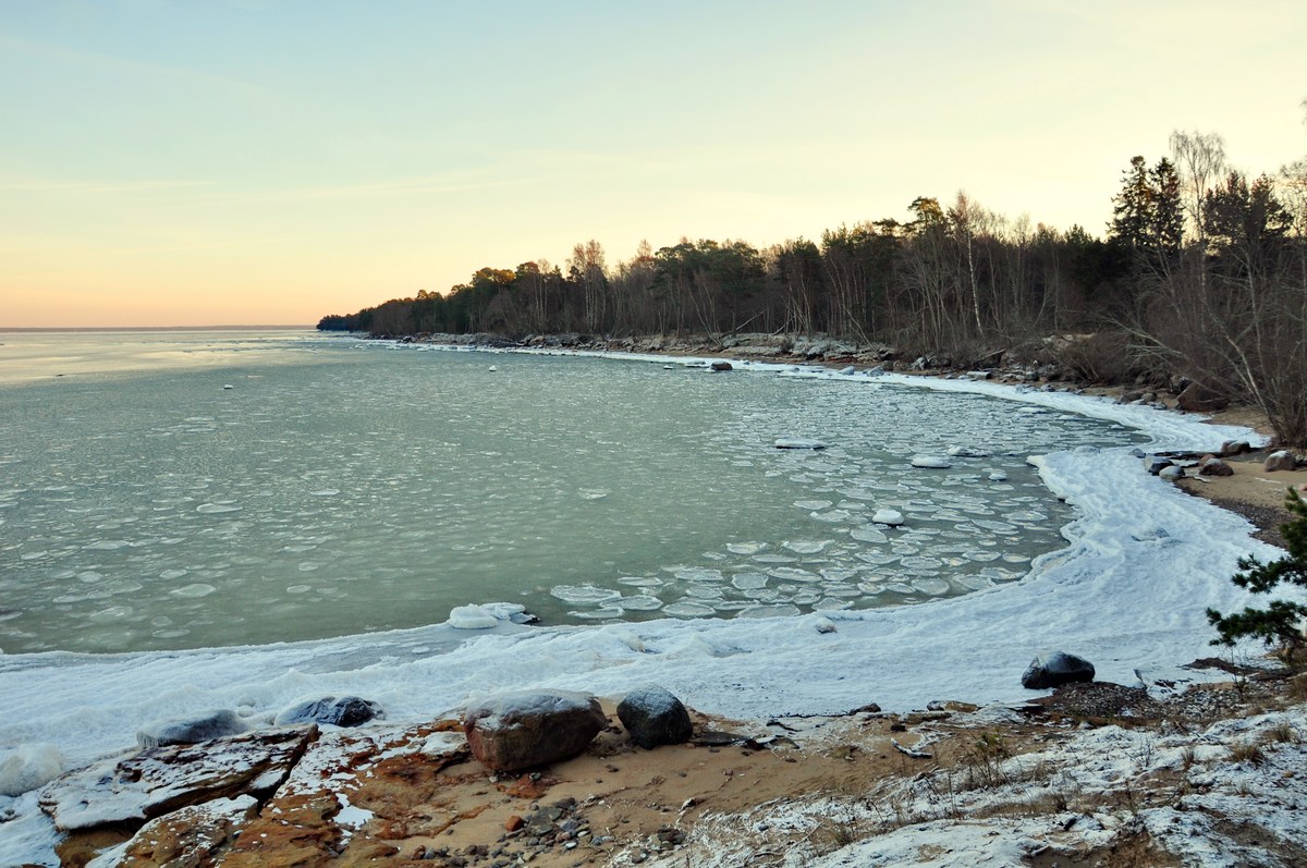 Берег и лёд. Новый год на природе, Палдиски.