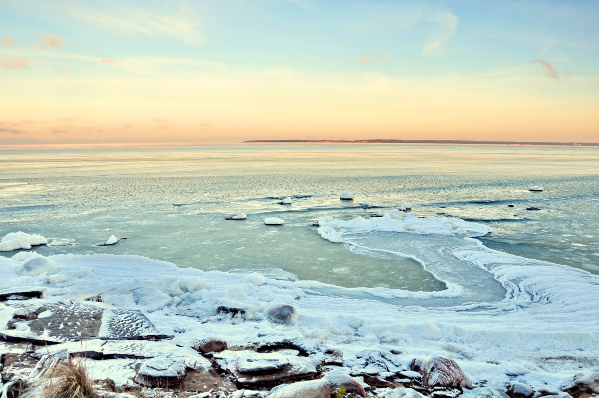 Берег и лёд. Новый год на природе, Палдиски.