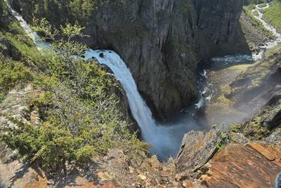 Водопад в Норвегии Ворингфоссен, Vøringfossen.