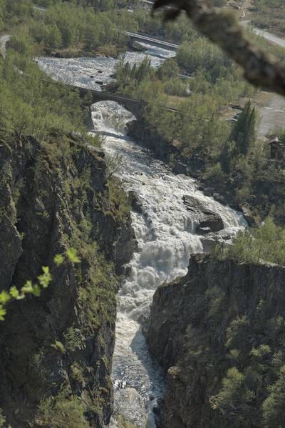 Водопад в Норвегии Ворингфоссен, Vøringfossen.