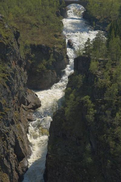 Водопад в Норвегии Ворингфоссен, Vøringfossen.