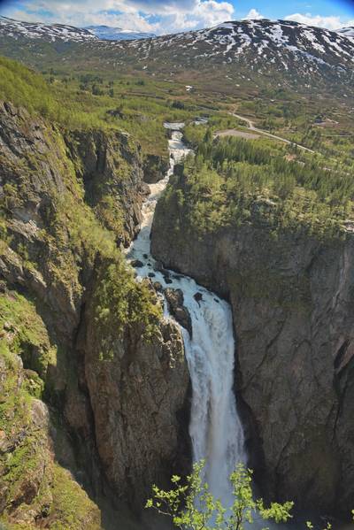 Водопад в Норвегии Ворингфоссен, Vøringfossen.