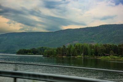 Норвегия. Вид из окна машины.