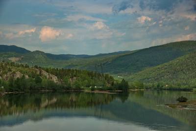 Норвегия. Вид из окна машины.