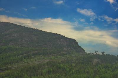 Норвегия. Вид из окна машины.