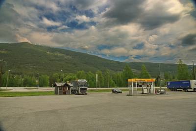 Норвегия. Вид из окна машины.