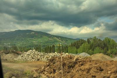 Норвегия. Вид из окна машины.