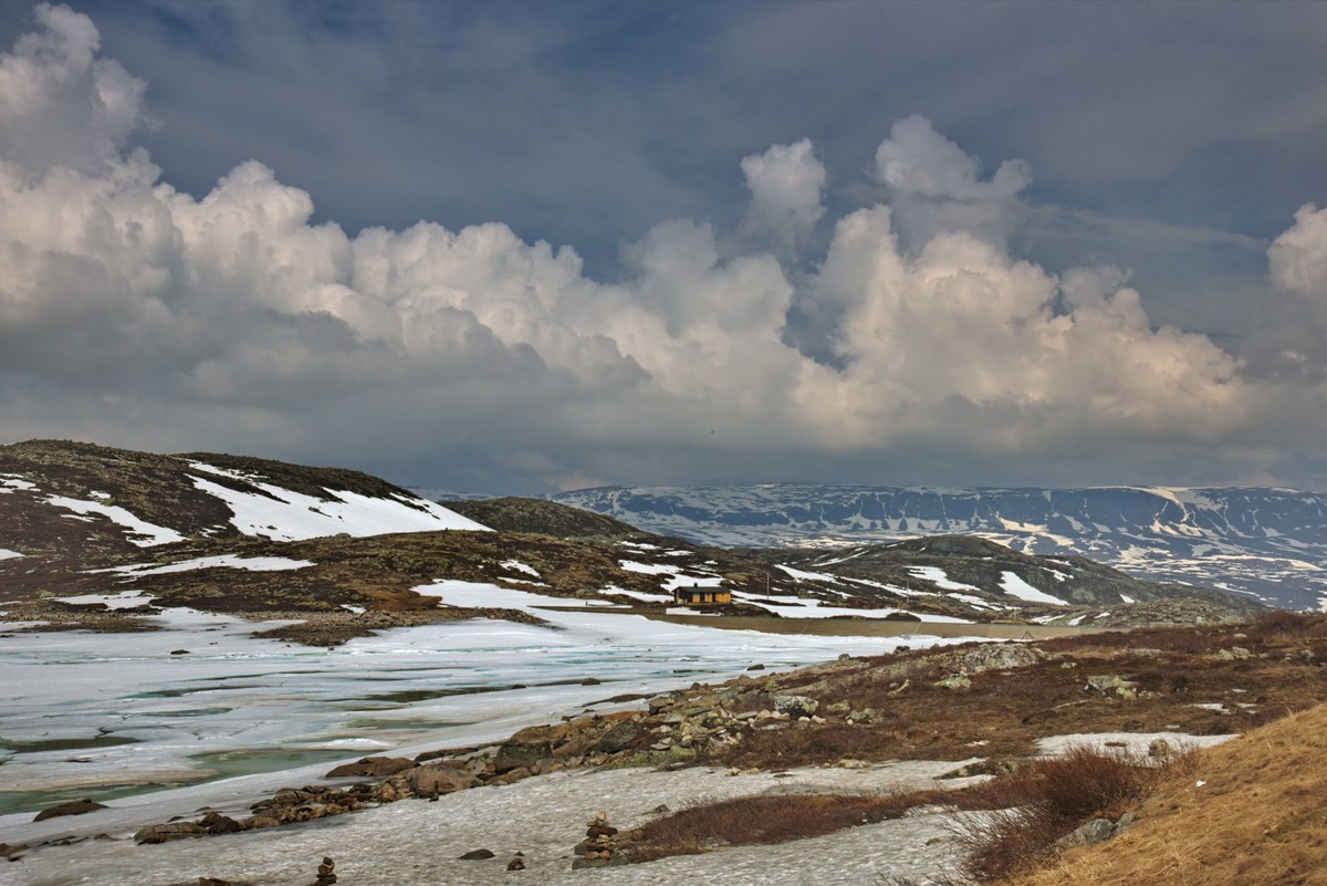  Норвегия. Едем через перевал. 