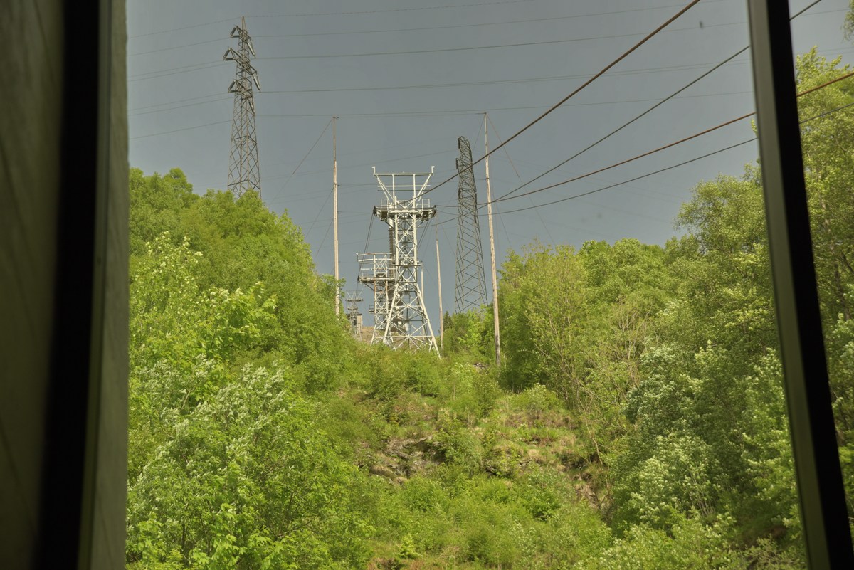 Поднимаемся на фуникулёре.  Норвегия, Берген, на горе.