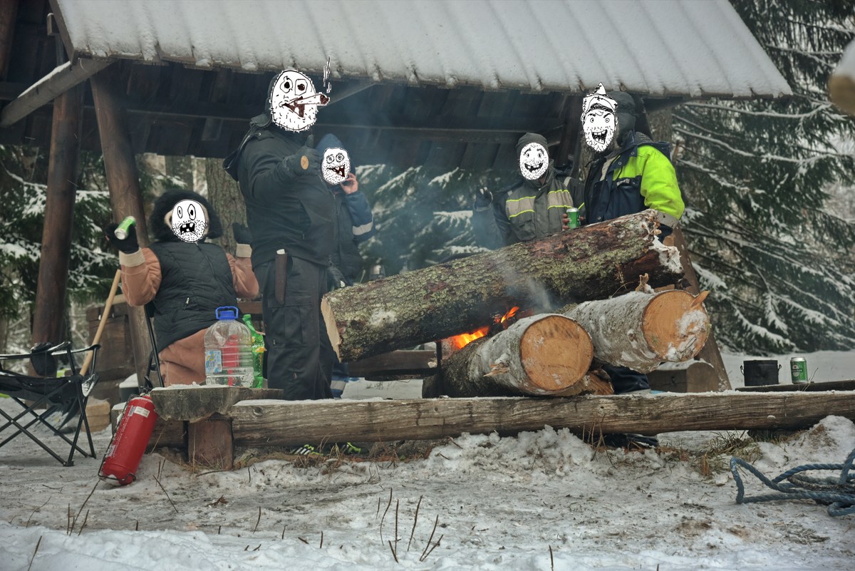  Зимний пикник в Оанду.