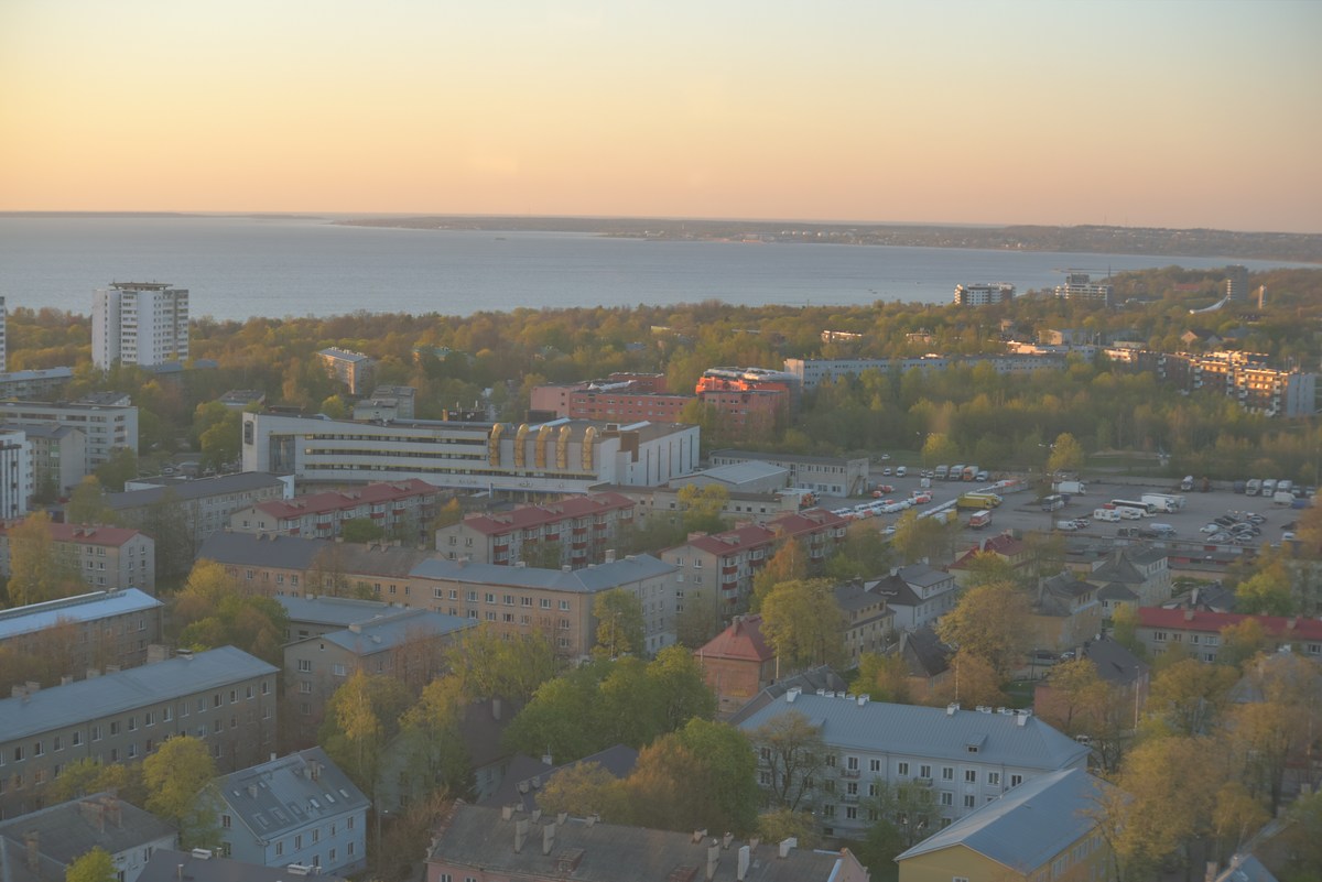 Ближайшие районы и море за домами. Посещали колесо обозрения на крыше T1.