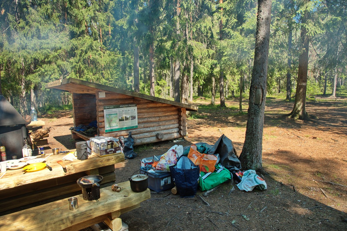 Место в лесу.  Пикничёк в Ныммевески.