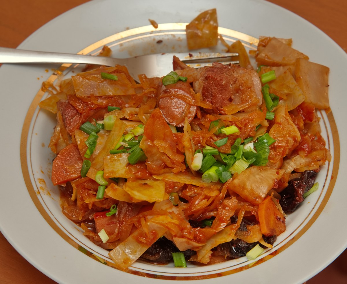  Делаем блюдо Бигос в казане. Рецепт от Лазерсона.