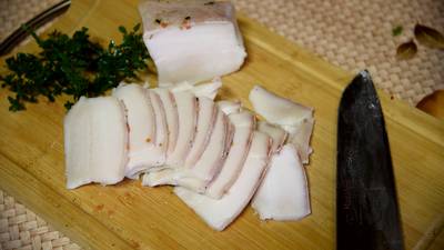 Делаем шашлык из картошки с салом. Рецепт от Сталика.